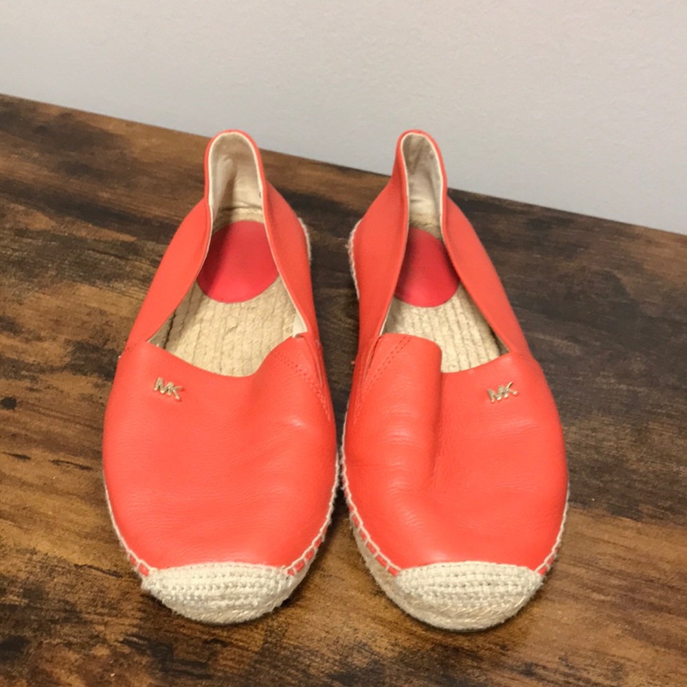 Michael Kors Kendrick Leather Slip On Espadrille